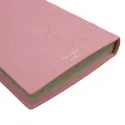 Agenda en cuir Camelia, couleur rose avec décoration - Conti Borbone - Milan - made in Italy - Marque