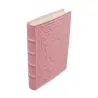 Diario in pelle Camelia colore rosa con decorazione - Conti Borbone - Milano - dorso