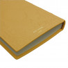 Ochre Leather diary, yellow color with decoration - Conti Borbone - Milan - brand - made in Italy