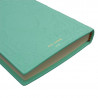 Turquoise Leather diary, blue color with decoration - Conti Borbone - Milan - brand - made in Italy