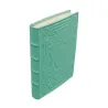 Diario in pelle Turchese colore azzurro con decorazione - Conti Borbone - Milano - dorso