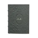 Agenda en cuir Antracite, couleur gris avec décoration - Conti Borbone - Milan - made in Italy - personnalisé italique