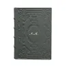 Diario in pelle Antracite colore grigio con decorazione - Conti Borbone - Milano - personalizzato corsivo