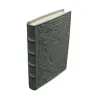 Diario in pelle Antracite colore grigio con decorazione - Conti Borbone - Milano - dorso
