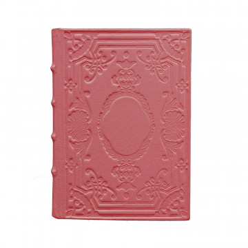 Diario in pelle Fuxia colore rosa con decorazione - Conti Borbone - Milano - fronte