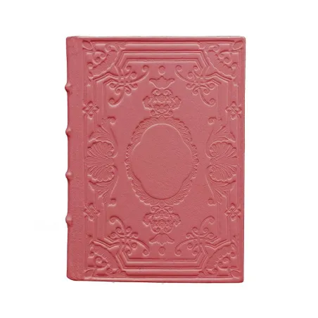 Agenda en cuir Fuxia, couleur rose avec décoration - Conti Borbone - Milan - made in Italy
