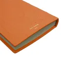 Kürbis Lederkalender, orange Farbe mit Dekoration - Conti Borbone - Mailand - Marke - made in Italy