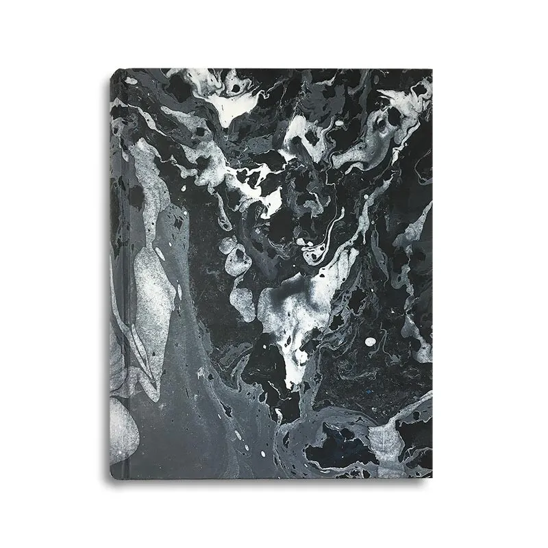 Album fotografico Moon in carta marmorizzata bianco e nero - Conti Borbone