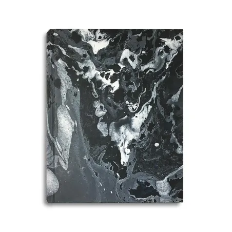 Album fotografico Moon in carta marmorizzata bianco e nero - Conti Borbone