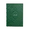 Diario in pelle Pino colore verde con decorazione - Conti Borbone - Milano - corsivo