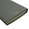 Agenda en cuir Graffite, couleur gris avec décoration - Conti Borbone - Milan - made in Italy - Marque
