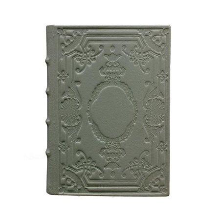 Agenda de piel Grafito, color gris con decoración - Conti Borbone - Milan - made in Italy