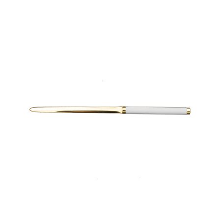 Tagliacarte in pelle Ghiaccio - Conti Borbone - Tagliacarte in pelle di vitello bianco