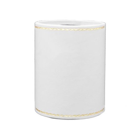 Portapenne in pelle Ice - Conti Borbone - porta penne in pelle di vitello bianco - decorazione 90