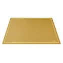 Sous-main en cuir ocre, cuir de veau jaune - Conti Borbone - Tapis personnalisable - décoration 90 - lettres capitales