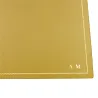 Sottomano pelle Ocra, pelle di vitello giallo - Conti Borbone - Tappetino personalizzabile - decorazione 90 - stampatello