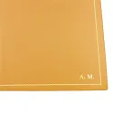 Sous-main en cuir soleil, cuir de veau jaune - Conti Borbone - Tapis personnalisable - décoration 90 - lettres capitales