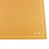 Sottomano pelle Sole, pelle di vitello giallo - Conti Borbone - Tappetino personalizzabile - decorazione 90 - stampatello