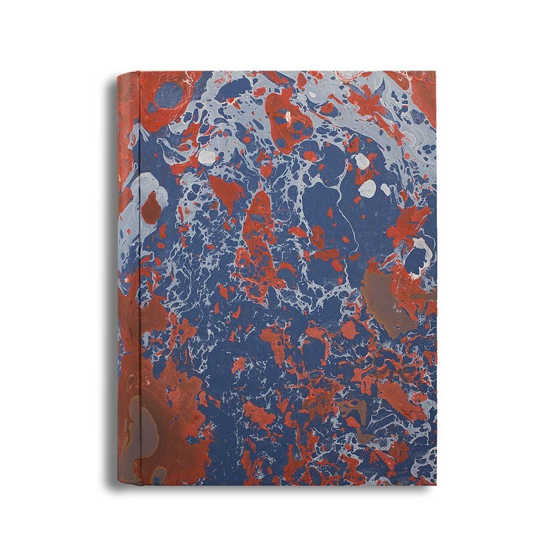 Photo album in marbled paper blue coral white Serena - Conti Borbone - standard
