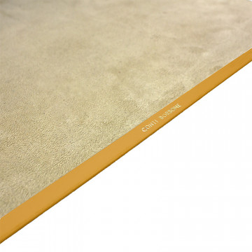 Sun leather desk pad, yellow calf leather - Conti Borbone - Customizable mat - decoration 150 - Brand