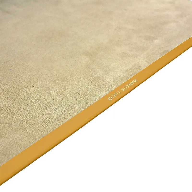 Sottomano pelle Sole, pelle di vitello giallo - Conti Borbone - Tappetino personalizzabile - decorazione 150 - Brand