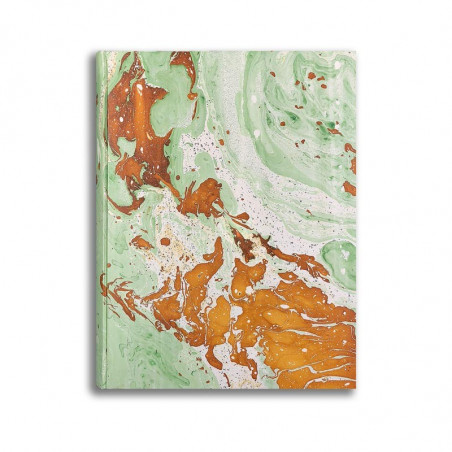 Album foto in carta marmorizzata marrone verde bianco Veronica - Conti Borbone - fronte standard
