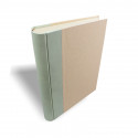 Photo album Aqua with leather spine in blue color and parchment paper - Conti Borbone - spine