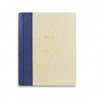 Photo album Bluette with blue leather spine and parchment paper - Conti Borbone - block letters customization