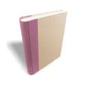 Camelia Fotoalbum mit Lederrücken in rosa Farbe und Pergamentpapier - Conti Borbone - Buchrücken