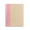Album foto Camelia con dorso in pelle di colore rosa e carta pergamena - Conti Borbone - personalizzazione stampatello