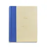 Album foto Cobalto con dorso in pelle di colore azzurro e carta pergamena - Conti Borbone - personalizzazione corsivo