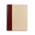 Photo album Rubino with burgundy leather spine and parchment paper - Conti Borbone - italics customization