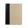 Album foto Dark con dorso in pelle di colore nero e carta pergamena - Conti Borbone - personalizzazione stampatello