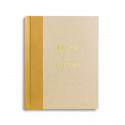 Photo album Ochre with yellow leather spine and parchment paper - Conti Borbone - block letters customization