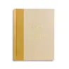 Album foto Ocra con dorso in pelle di colore giallo e carta pergamena - Conti Borbone - personalizzazione stampatello