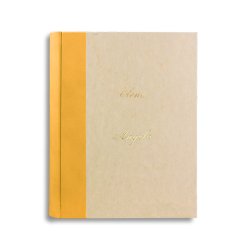 相册 Sun 配黄色皮革书脊和羊皮纸 - Conti Borbone - 斜体定制
