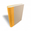 Photo album Sun with yellow leather spine and parchment paper - Conti Borbone - spine