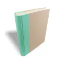 Album photo Turquoise avec dos en cuir bleu clair et papier parchemin - Conti Borbone - dos