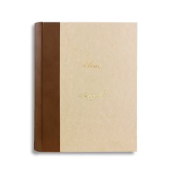 相簿 Cuoio 淺棕色皮革書脊和羊皮紙 - Conti Borbone - 斜體定制