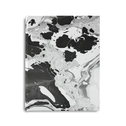 Photo album Perla in marbled paper gray and black - Conti Borbone - standard