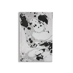 Perla 手工大理石纹纸笔记本，灰色和黑色 - Conti Borbone - 意大利制造