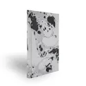 Perla Hand marmoriertes Papier Notizbuch, grau und schwarz Farben - Conti Borbone - made in Italy - Wirbelsäule