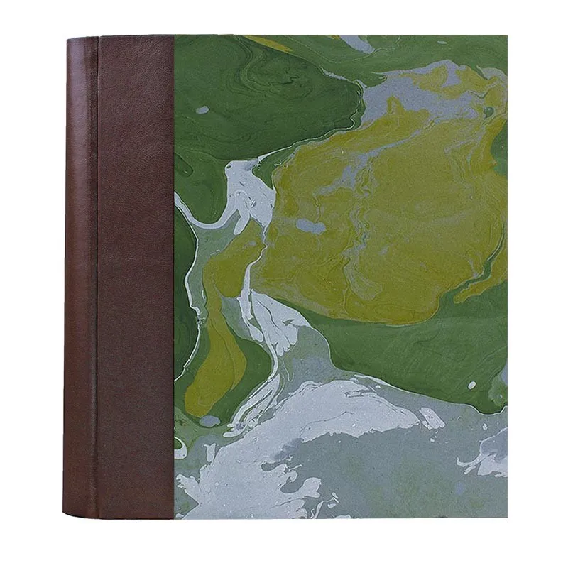 Fotoalbum Cioccolato - Leder und marmoriertes Papier - Conti Borbone
