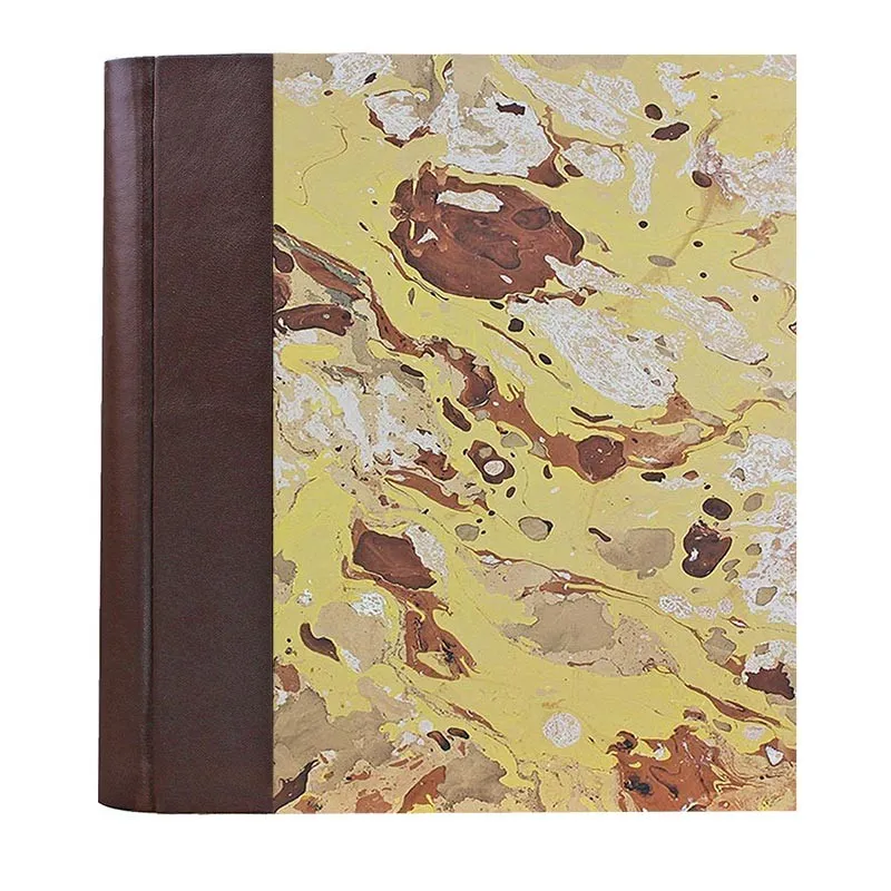 Fotoalbum Cioccolato - Leder und marmoriertes Papier - Conti Borbone