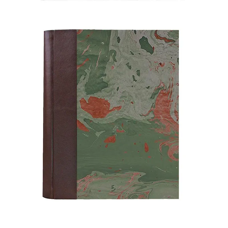 Photo album Cioccolato - leather and marbled paper - Conti Borbone