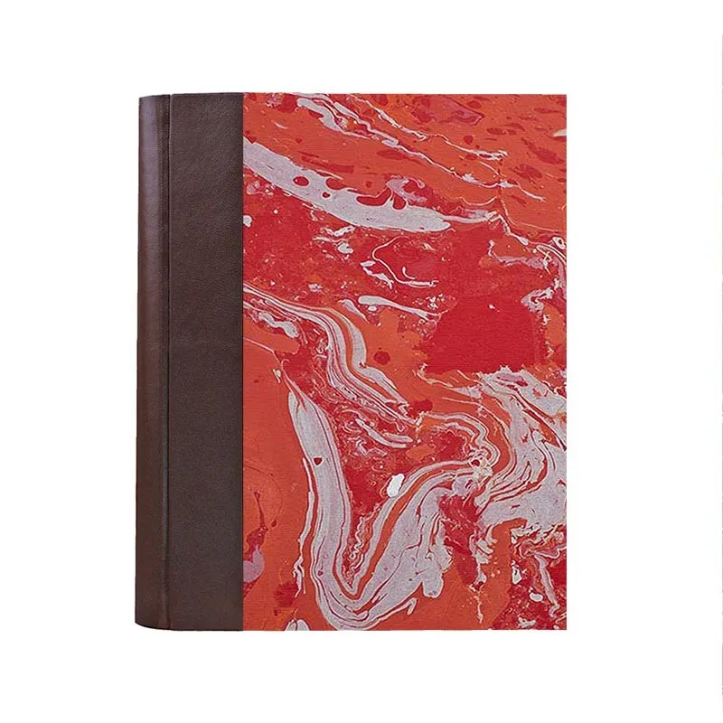 Photo album Cioccolato - leather and marbled paper - Conti Borbone