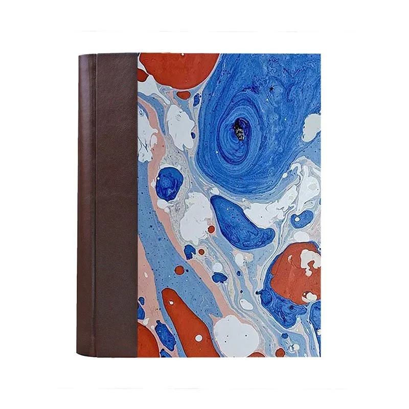 Photo album Cioccolato - leather and marbled paper - Conti Borbone
