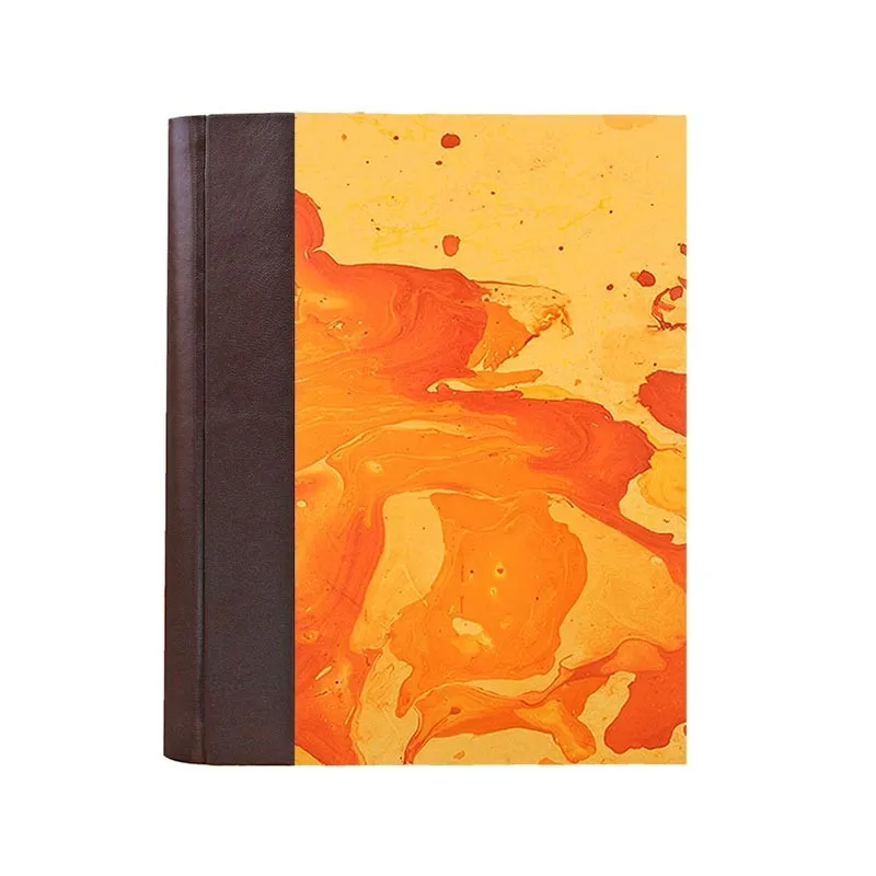 Fotoalbum Cioccolato - Leder und marmoriertes Papier - Conti Borbone
