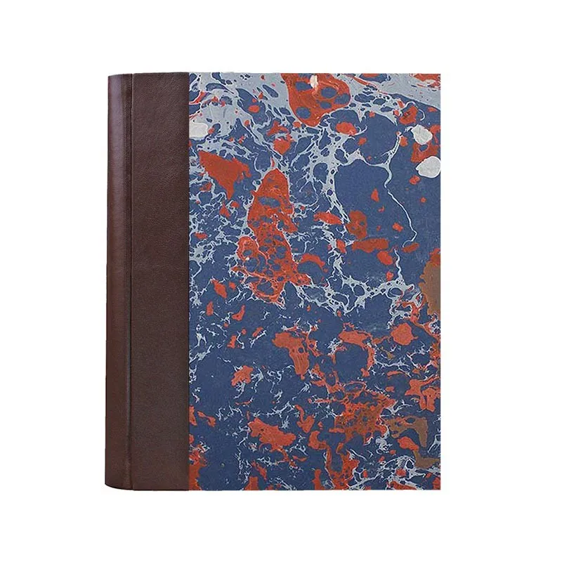 Photo album Cioccolato - leather and marbled paper - Conti Borbone