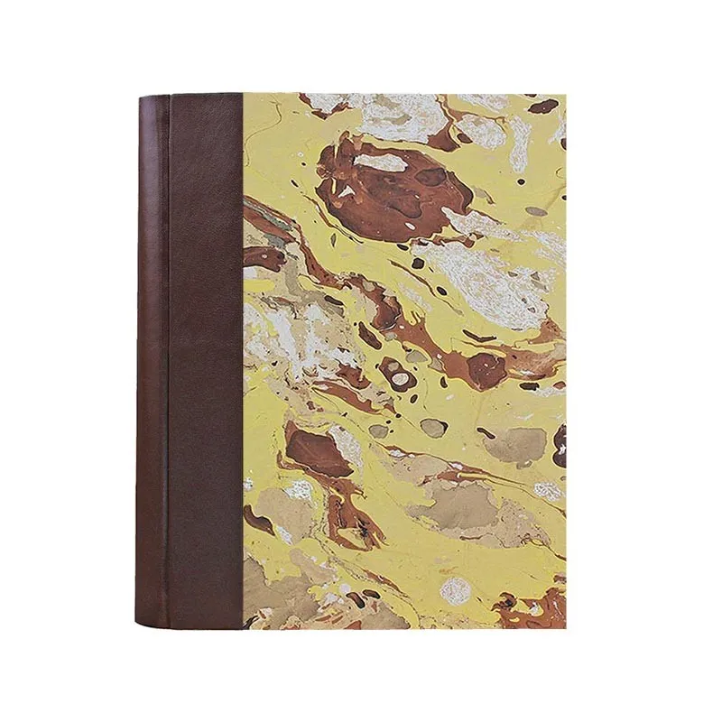 Photo album Cioccolato - leather and marbled paper - Conti Borbone